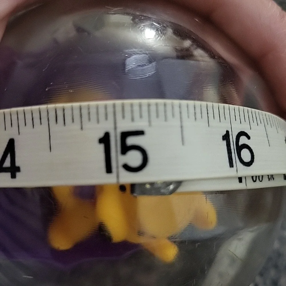VTG RARE Disney‎ Plastic Rattling Rolling Winnie The Pooh Clear Ball Sensory Toy